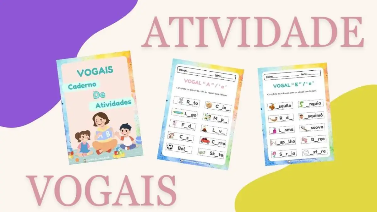 Atividade Sobre Vogais Aprendizado L Dico Prof Educador