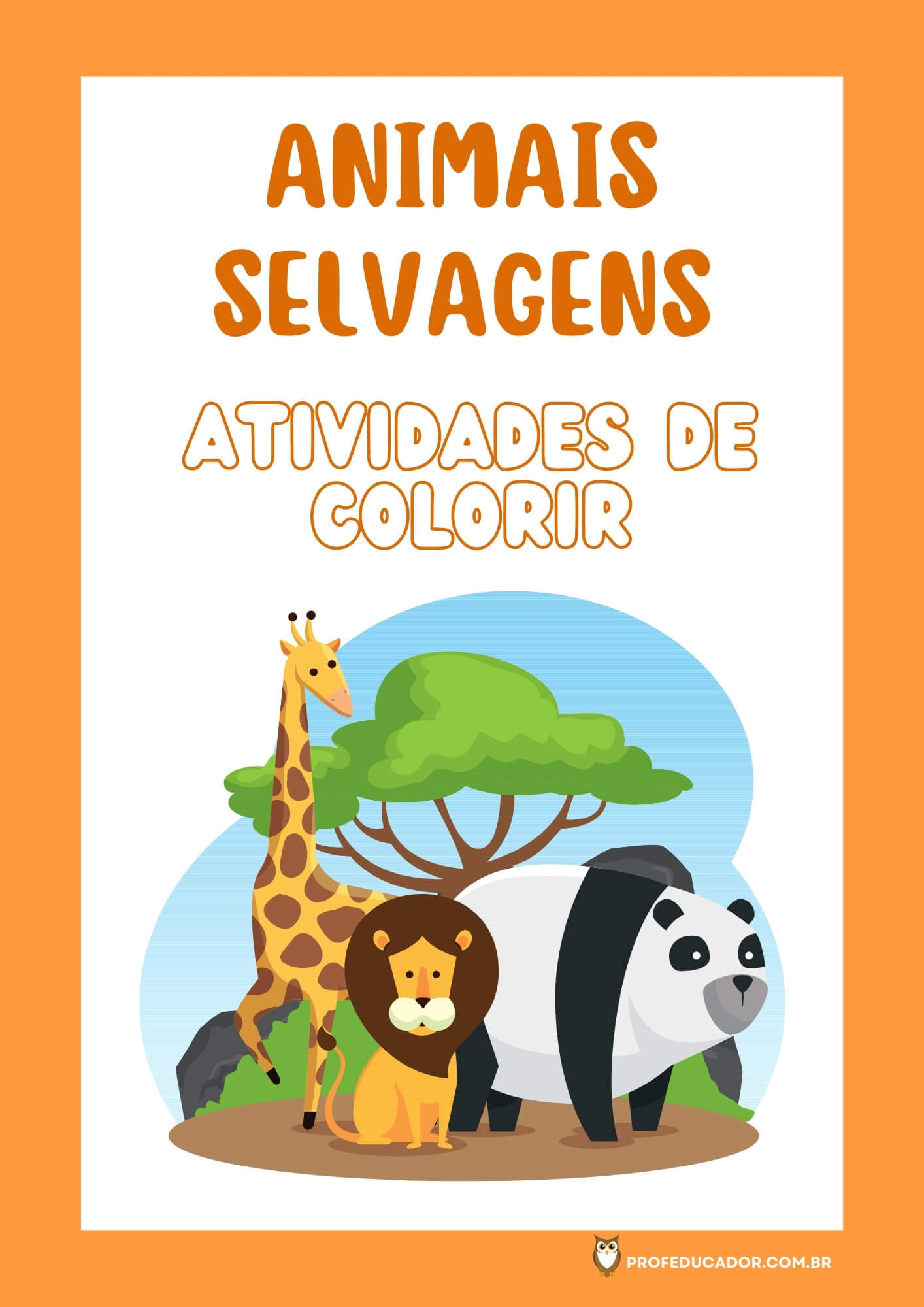 As melhores atividades para Colorir 45 atividades de colorir animais selvagens