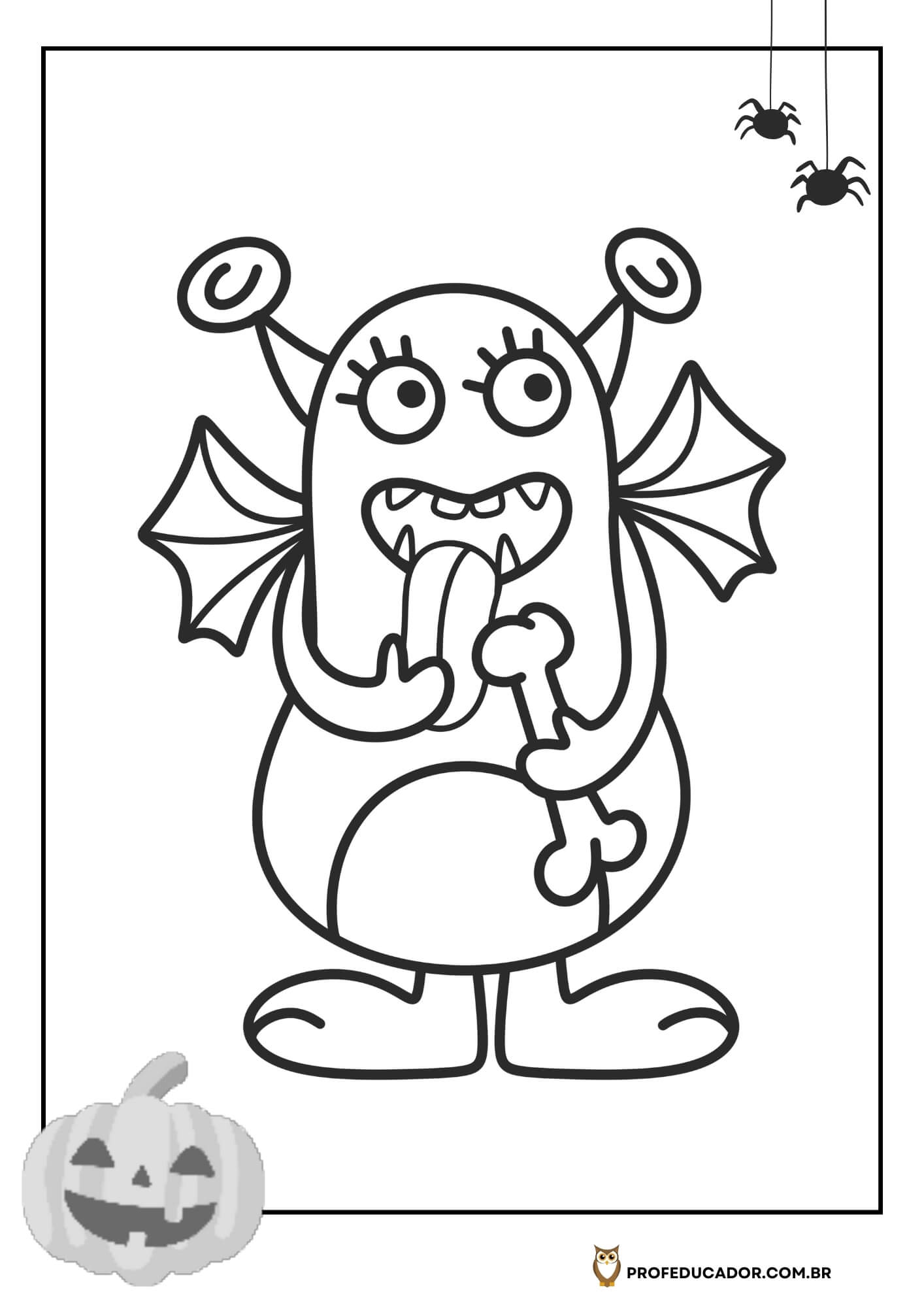 As melhores atividades para Colorir 4 atividades de colorir monstrinhos