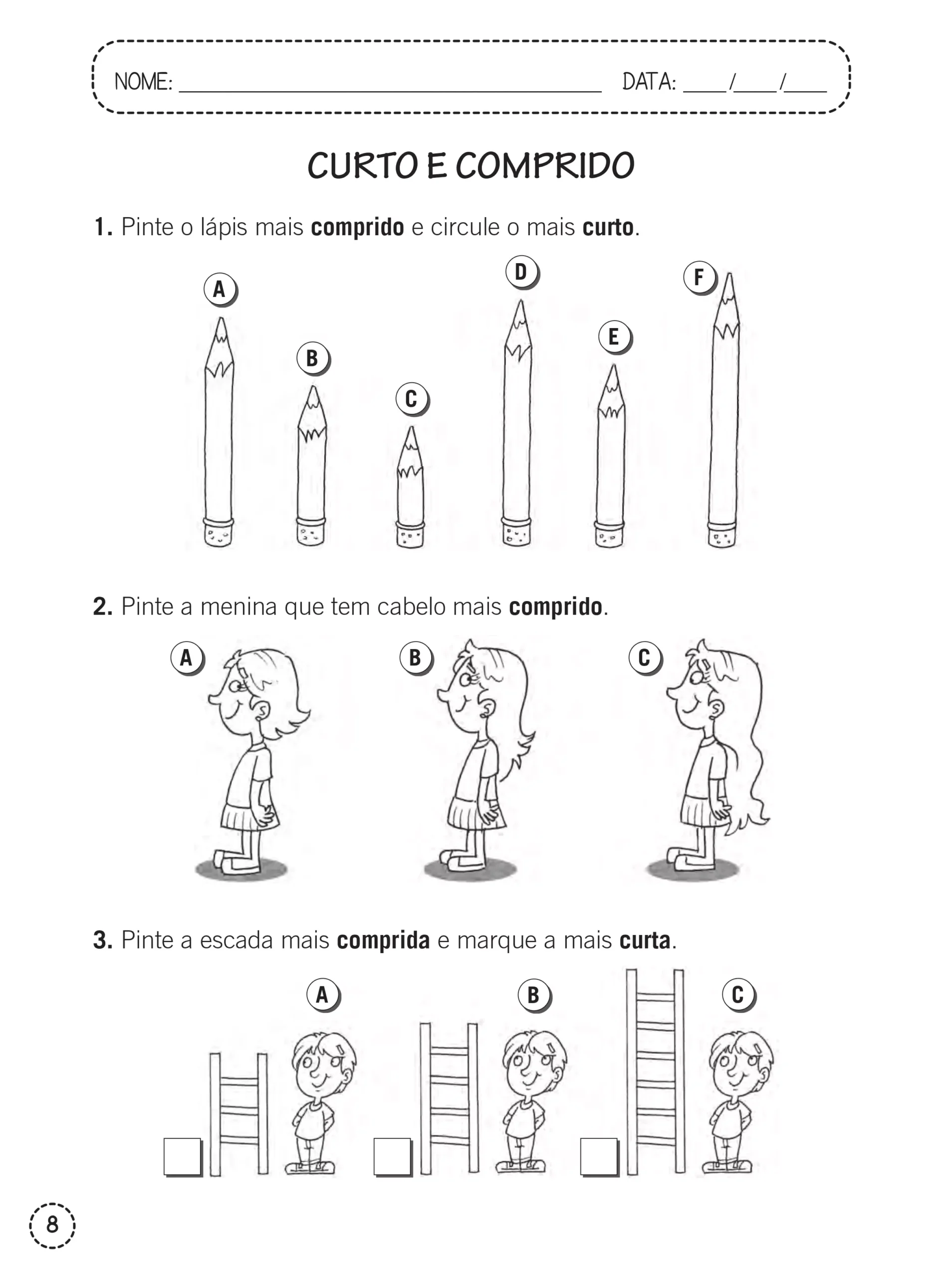 atividade sobre maior e menor