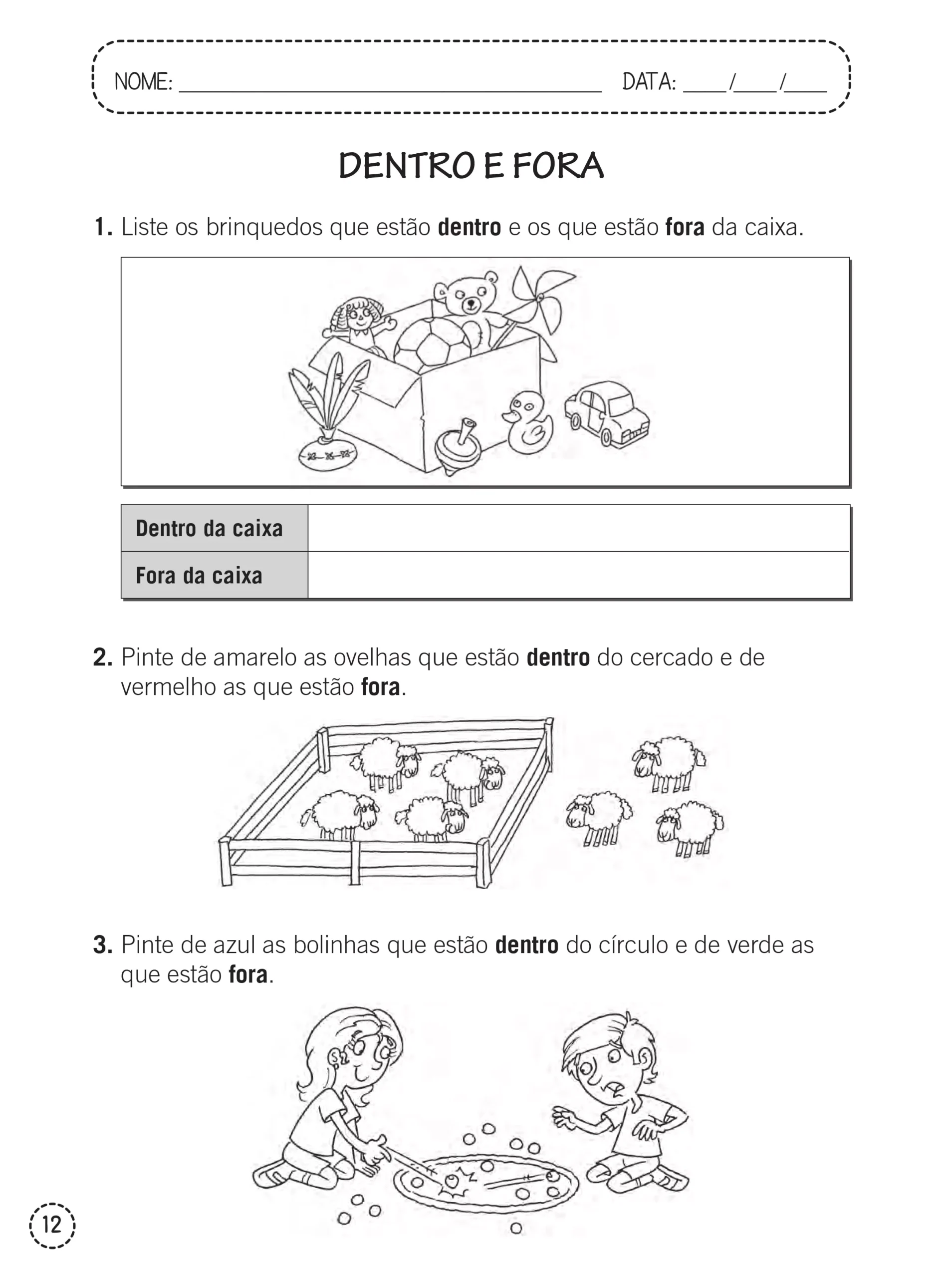 atividade sobre maior e menor