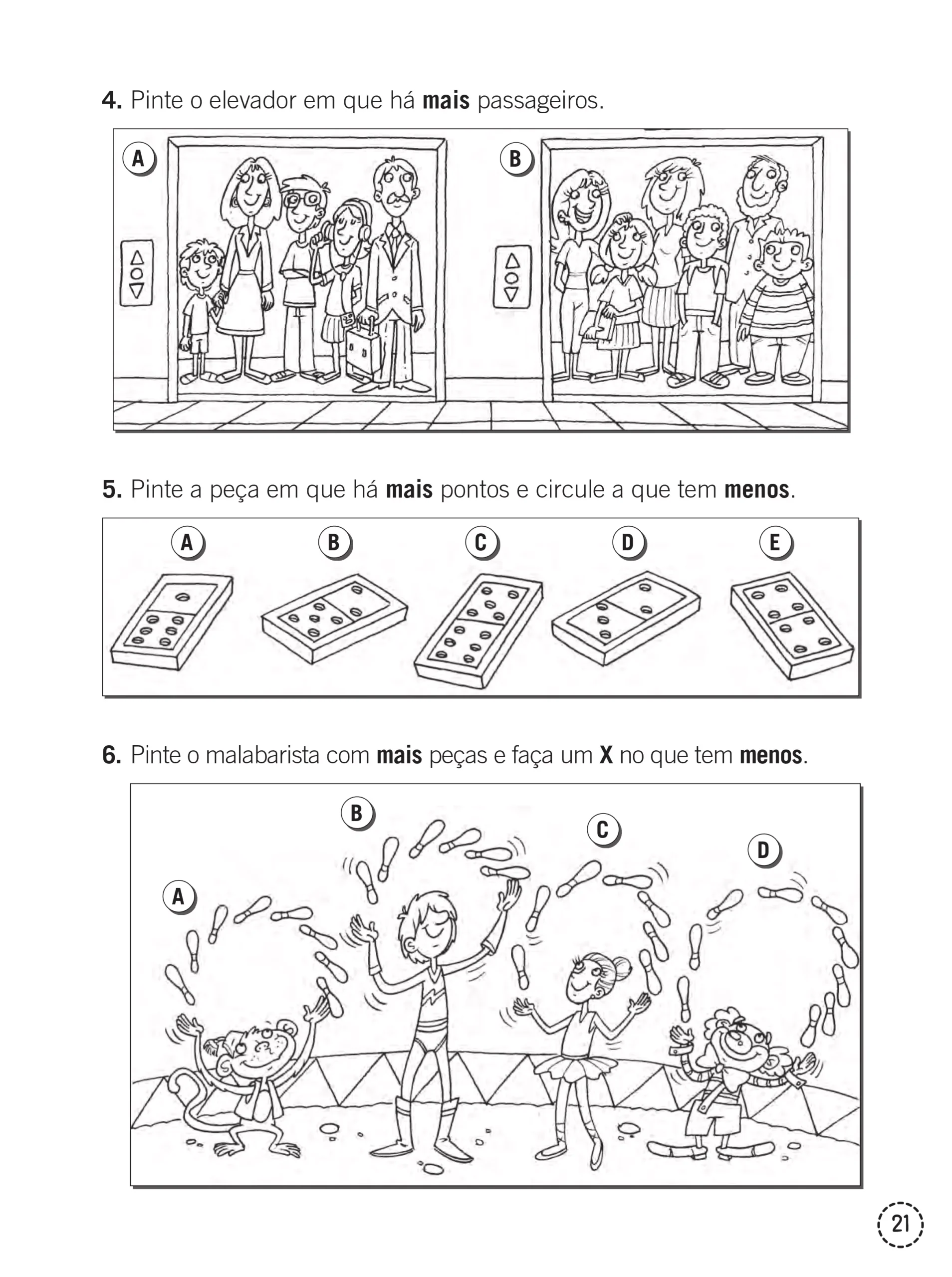 atividade sobre maior e menor