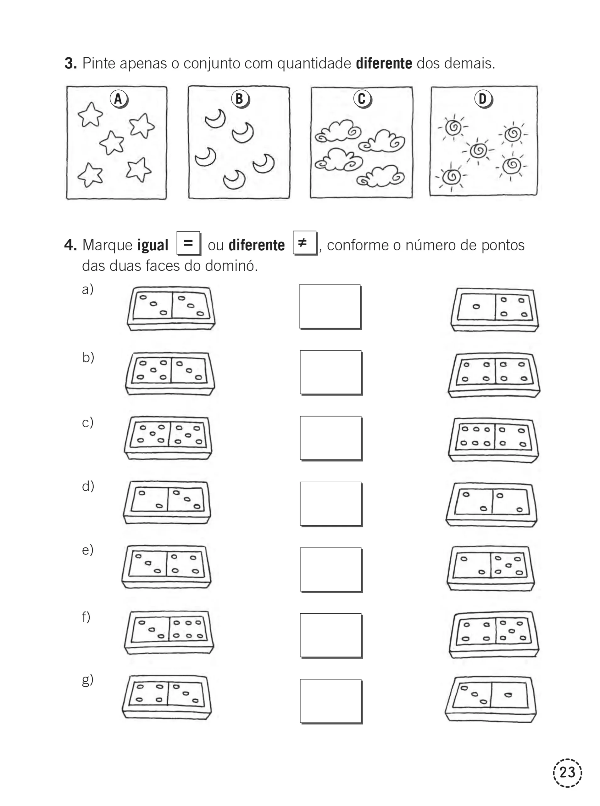 atividade sobre maior e menor