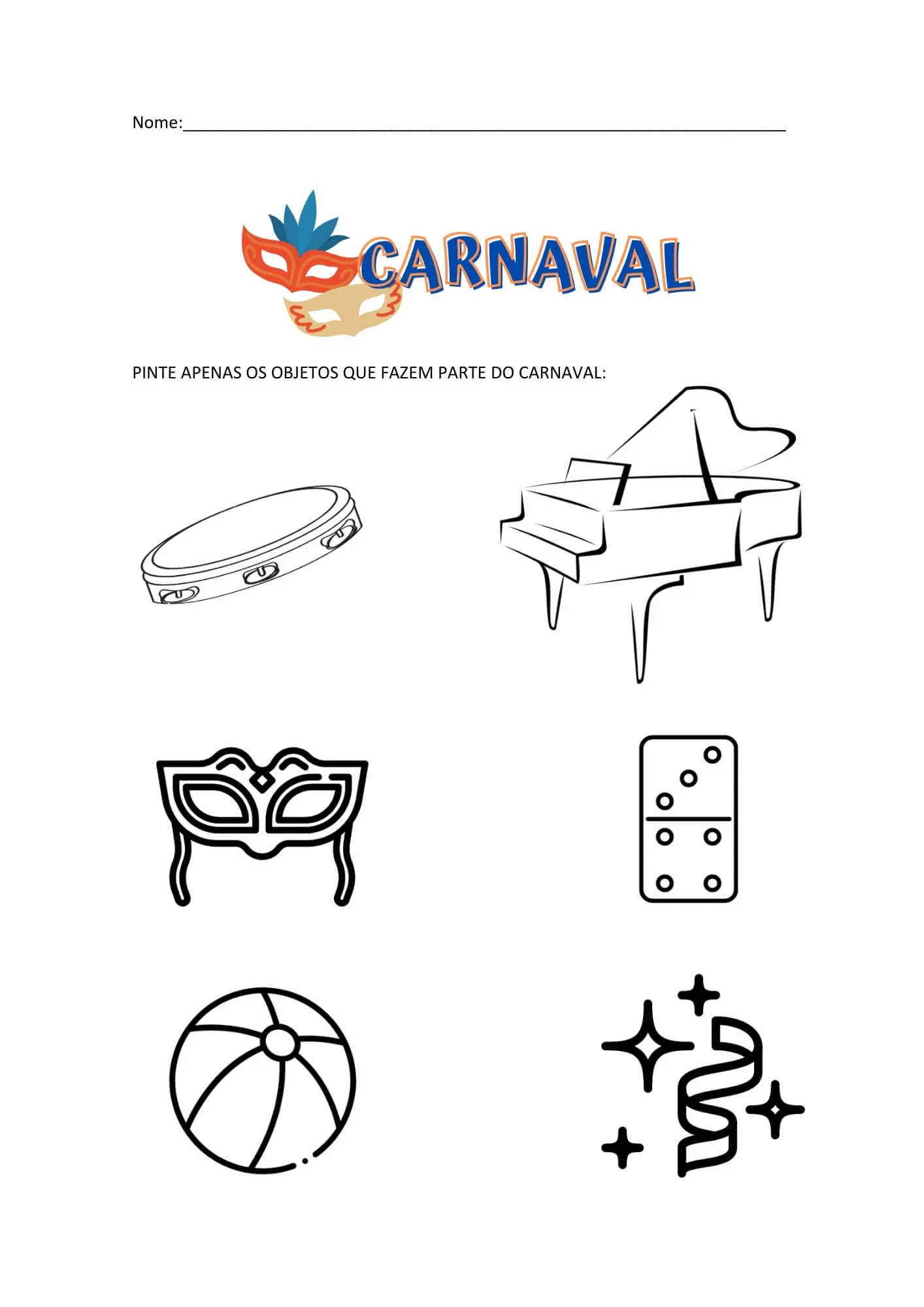 Atividades para comemorar o carnaval 3 Atividades para comemorar o carnaval